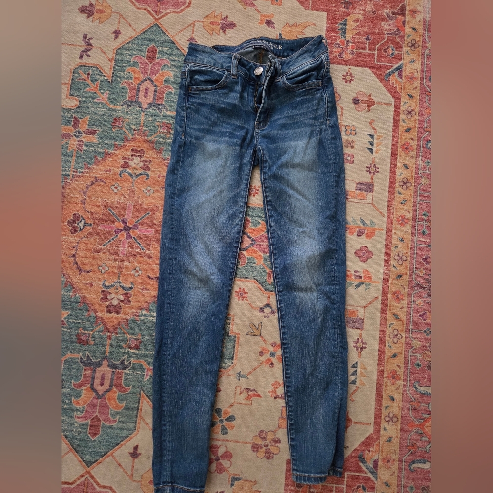 American Eagle Outfitters Dark Blue Skinny Jeans